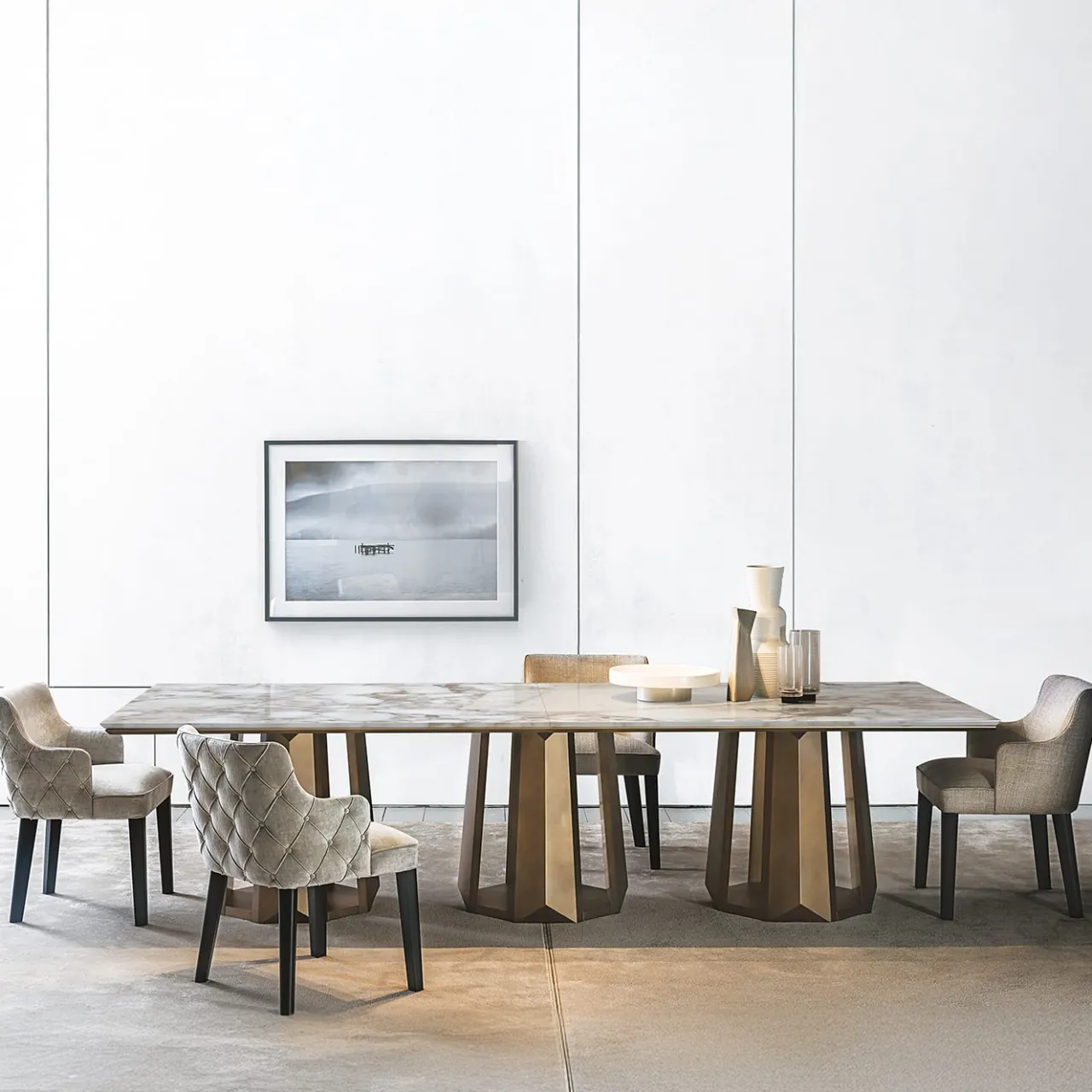 Casamilano Dining Tables<Kandinsky Gold Calacatta Marble Dining Table by Massimiliano Raggi