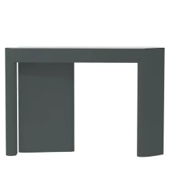 Secolo Consoles<Kara Glossy Blue Cenere Wood And Extra Clear Mirror Top Console