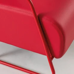 Real Piel Lounge Chairs<Kate Energy Red Leather Lounge Chair with Footrest