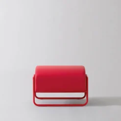 Real Piel Lounge Chairs<Kate Energy Red Leather Lounge Chair with Footrest