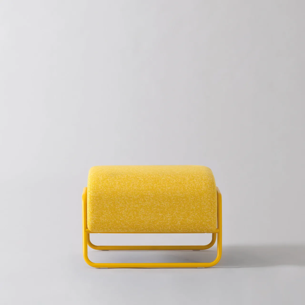 Real Piel Lounge Chairs<Kate Spark Yellow Tweed Textile Lounge Chair with Footrest