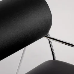 Real Piel Lounge Chairs<Kate Style Black Leather Lounge Chair with Footrest