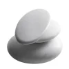 Kreoo Ottomans & Poufs<Keir Small Oval in Bianco del Re with Wooden Seat in White Larch