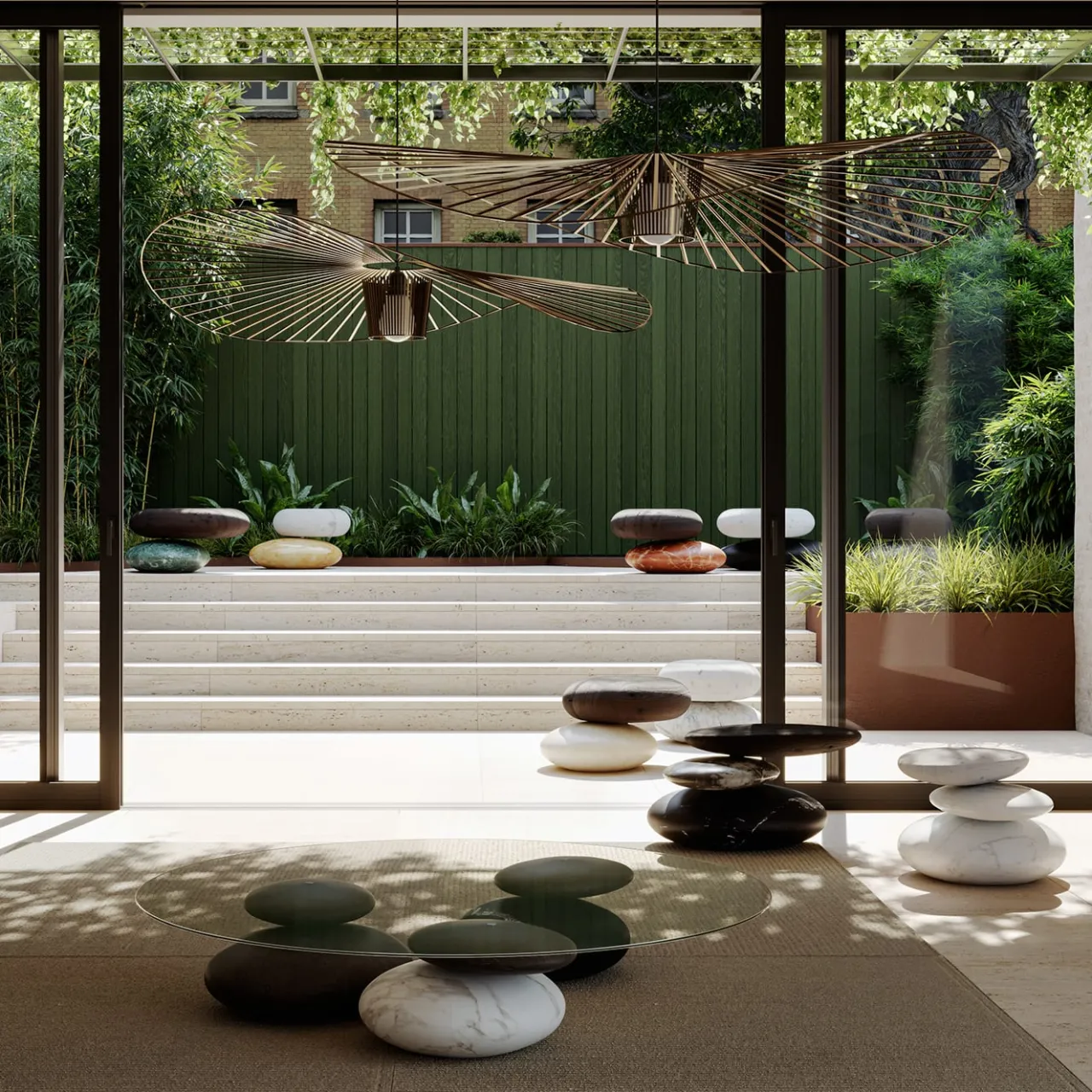 Kreoo Ottomans & Poufs<Keir Small Oval in Bianco del Re with Wooden Seat in White Larch
