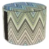 Missoni Home Collection Outdoor Chairs & Stools<Kew Cylindrical Zigzag Pattern Outdoor Pouf #2