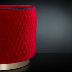 VGnewtrend Ottomans & Poufs<Kidman Red Pouf