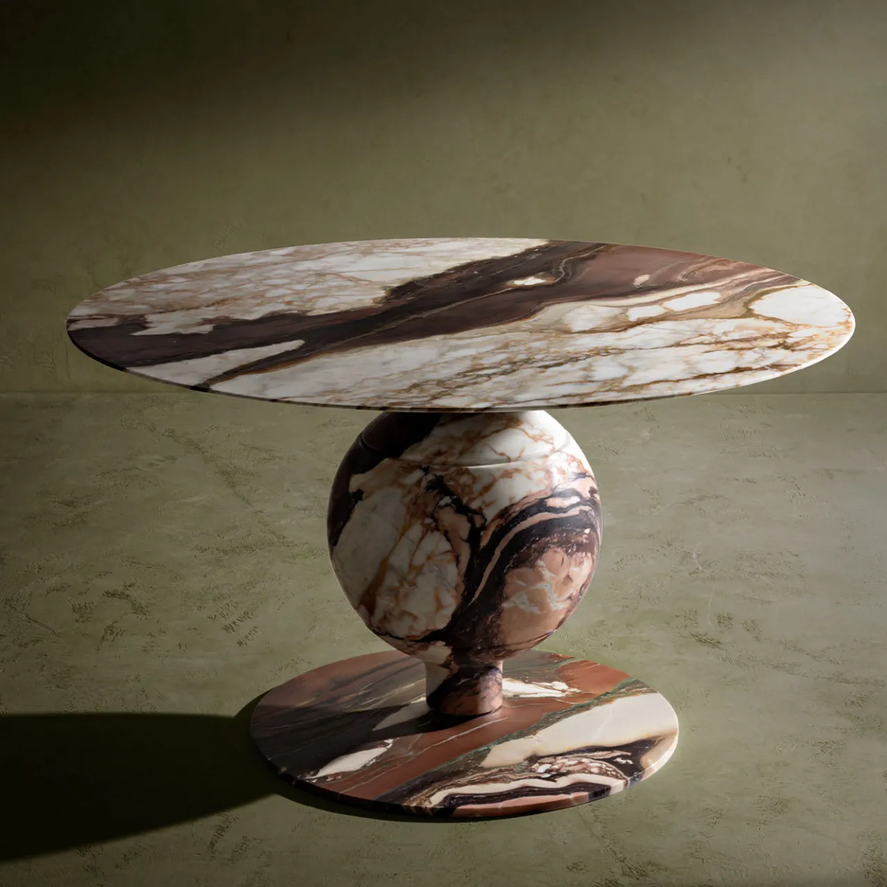 Kreoo Dining Tables<King Round Emotional Marble Dining Table