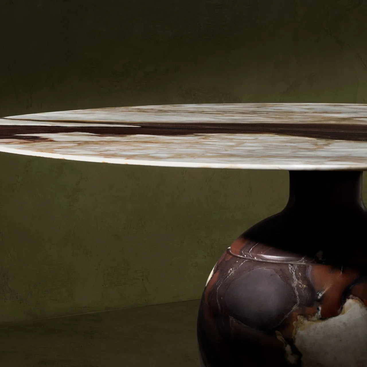 Kreoo Dining Tables<King Round Emotional Marble Dining Table