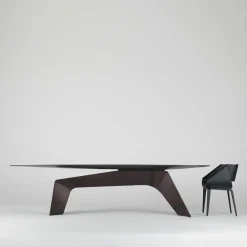 Emmemobili Dining Tables<Kintai dark brown veneered wood dining table