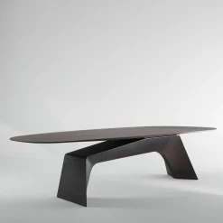 Emmemobili Dining Tables<Kintai dark brown veneered wood dining table