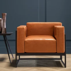 TrabA' Armchairs<Kirk Cognac Leather Armchair