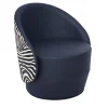 Real Piel Armchairs<Kiros Ohr Zebra-Striped Swivel Armchair