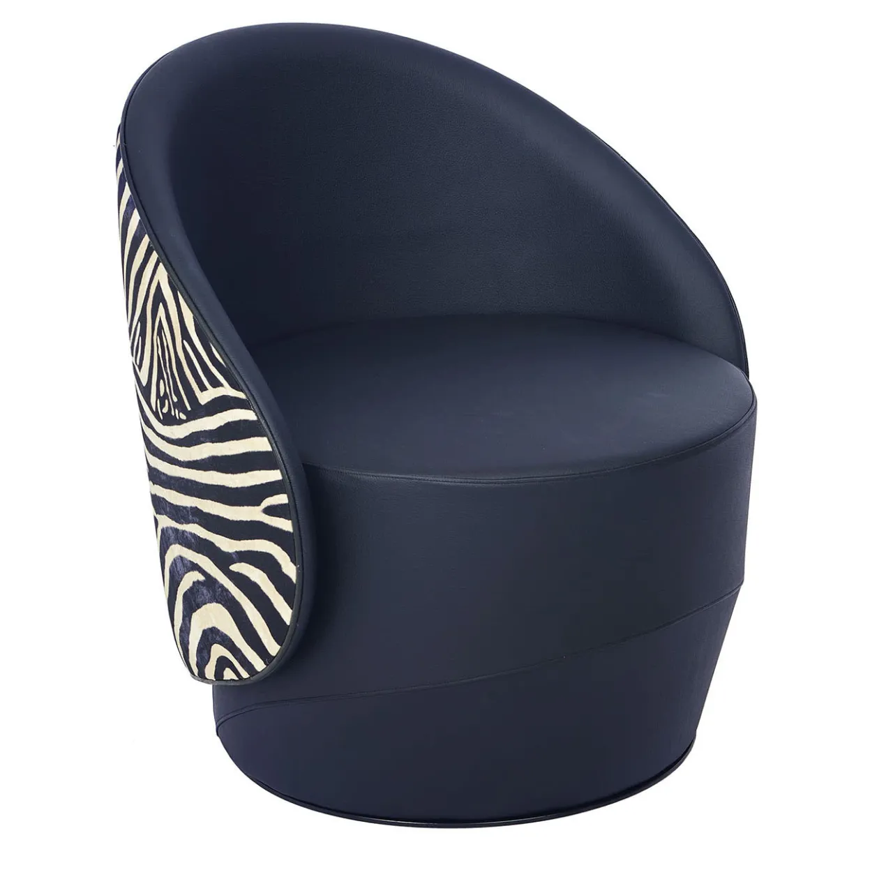 Real Piel Armchairs<Kiros Ohr Zebra-Striped Swivel Armchair