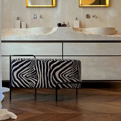 Real Piel Benches<Kiros Peché Zebra-Striped Bench
