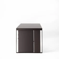 Galimberti Nino Desk & Writing Tables<Kobe cocoa glossy lacquered finish ash wood 6-Drawer Desk