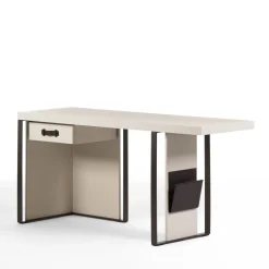 Galimberti Nino Desk & Writing Tables<Kobe matte cream lacquered finish 1-Drawer Desk