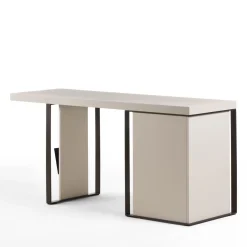 Galimberti Nino Desk & Writing Tables<Kobe matte cream lacquered finish 1-Drawer Desk