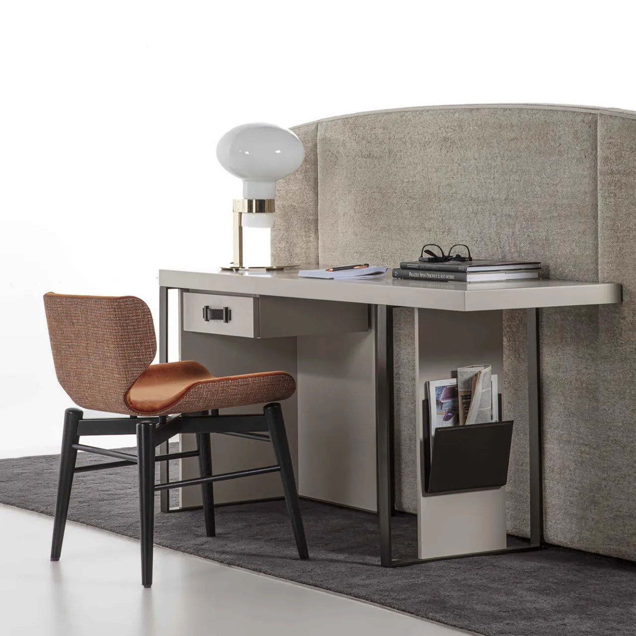 Galimberti Nino Desk & Writing Tables<Kobe matte cream lacquered finish 1-Drawer Desk