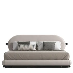 CPRN Homood Beds<Kokò beige leather and wood bed