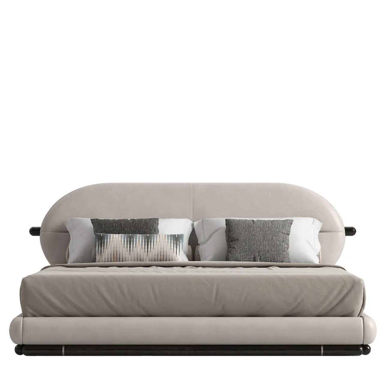 CPRN Homood Beds<Kokò beige leather and wood bed