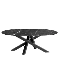 La Sartoria del Marmo by Lombardi Marmi Dining Tables<Komodo Black Marquina Dining Table