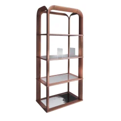 Annibale Colombo Bookcases<Kong Ecuba 4-Shelf Walnut Etagère