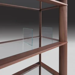 Annibale Colombo Bookcases<Kong Ecuba 4-Shelf Walnut Etagère