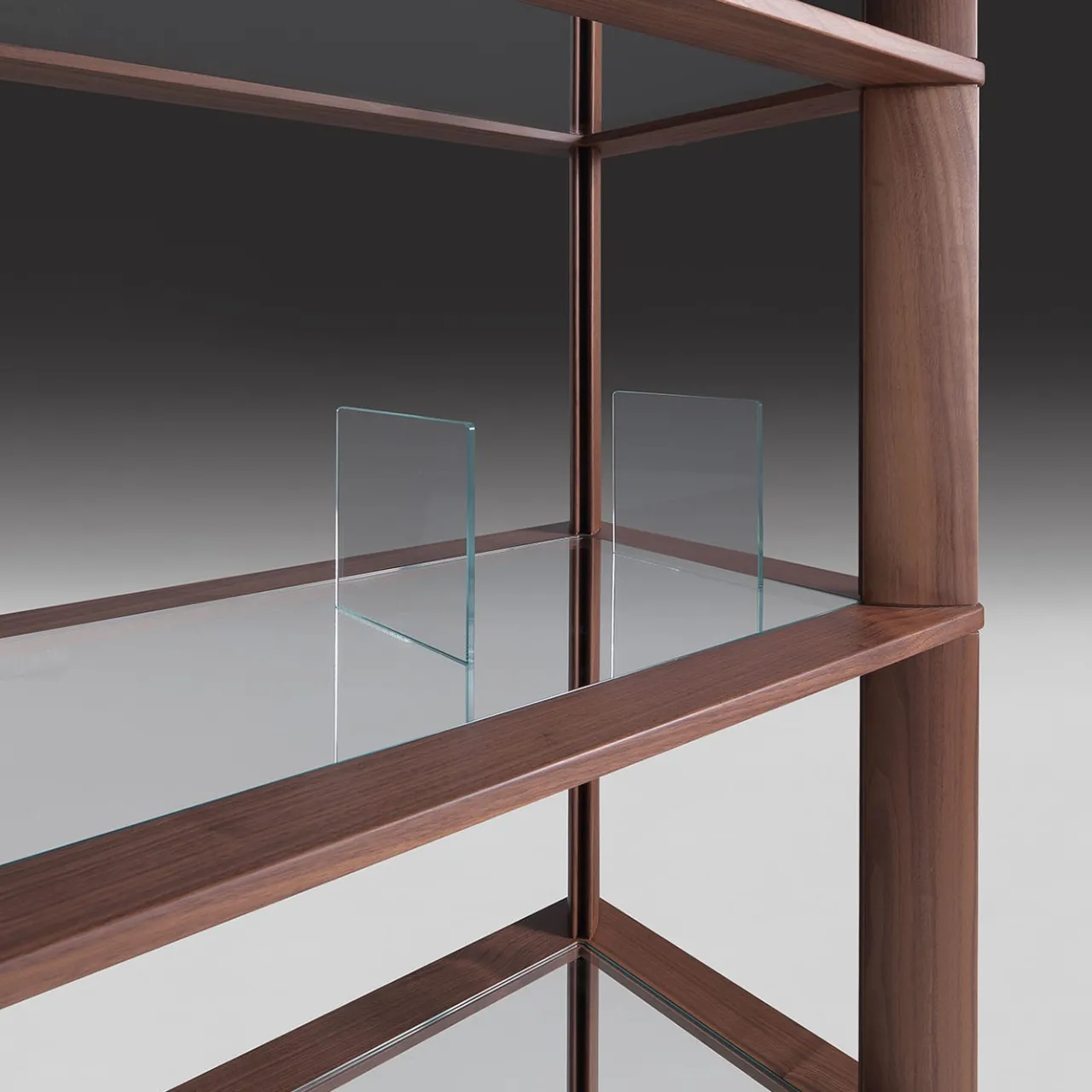 Annibale Colombo Bookcases<Kong Ecuba 4-Shelf Walnut Etagère