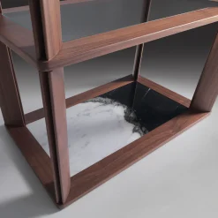 Annibale Colombo Bookcases<Kong Ecuba 4-Shelf Walnut Etagère