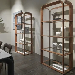 Annibale Colombo Bookcases<Kong Ecuba 4-Shelf Walnut Etagère