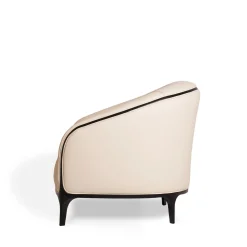Mantellassi 1926 Armchairs<Koral off white armchair with black lacquered frame