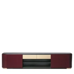 Black Tie Sideboards Buffets<Kota Amaranth & Moka-Finished Ash TV Stand