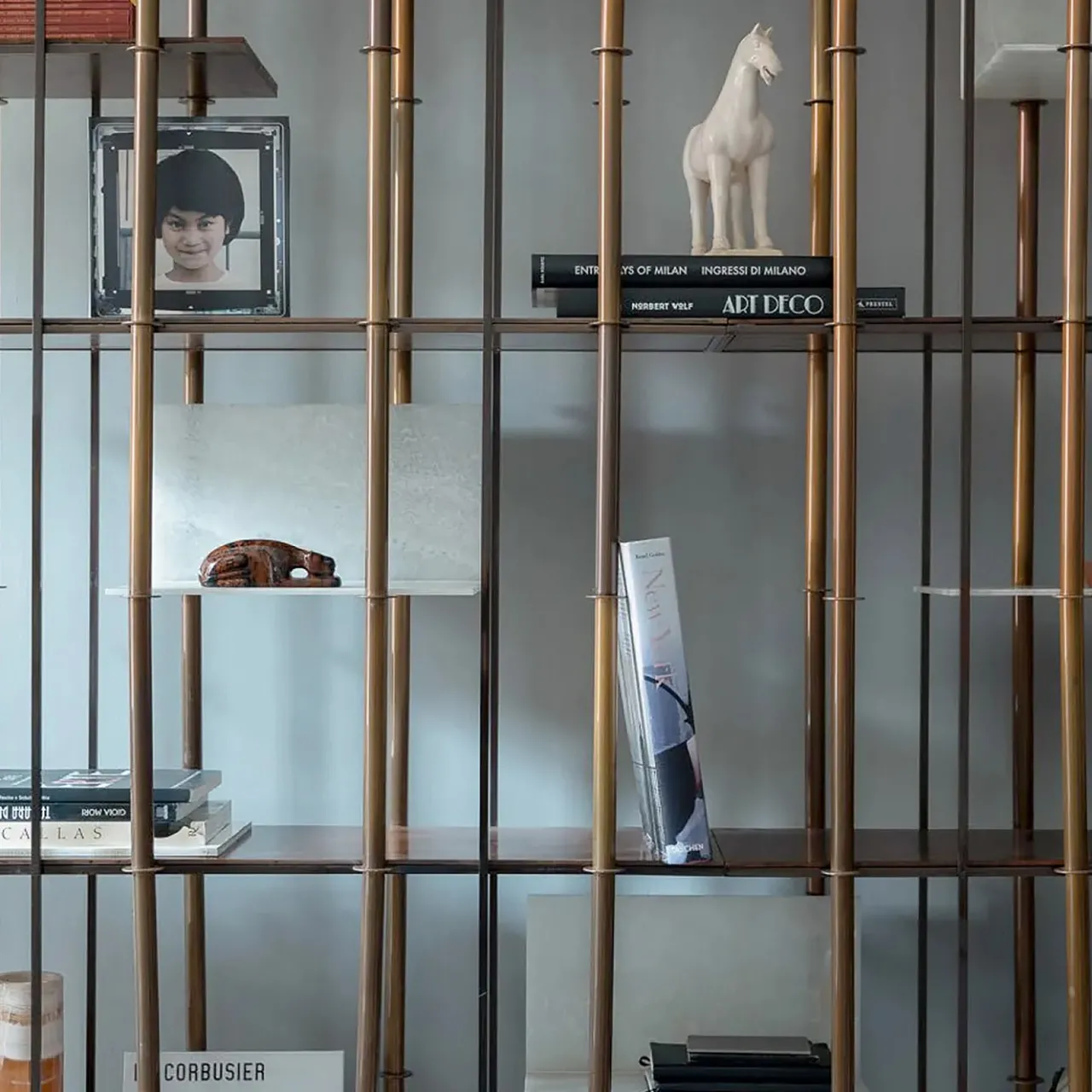 Revolution Archstudio Bookcases<Kowloon Metal and Ebony Bookshelf