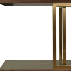 Borzalino Bookcases<Kris Walnut and Brass Bookcase
