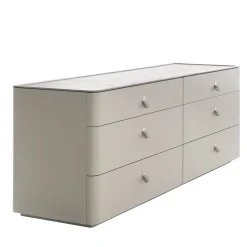 Alivar Dressers<Kube taupe leather Dresser