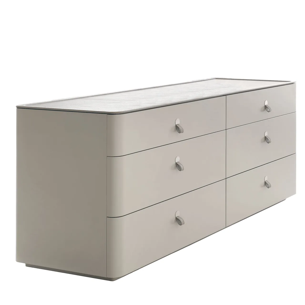 Alivar Dressers<Kube taupe leather Dresser