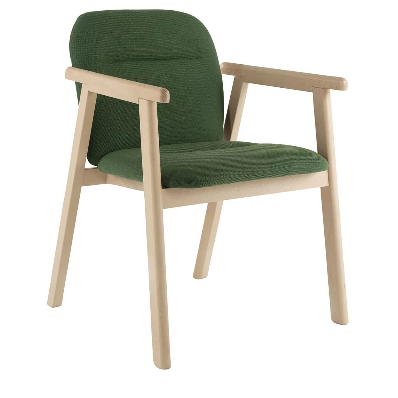 Billiani 1911 Chairs<Kursaal Light-Beech and Green Armchair by Emilio Nanni