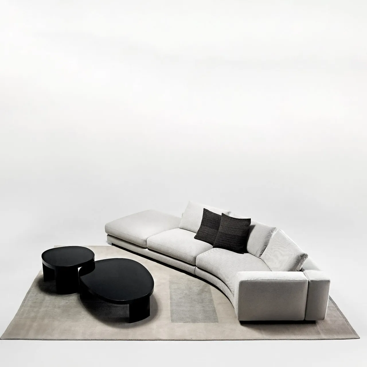 Ferri 1956 Nesting Tables<Kyoto Set of 2 Black Coffee Tables by Ludovica + Roberto Palomba