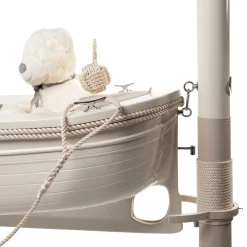 Marricreo Beds<La Barchetta Boat-Shaped White Cradle/Writing Desk