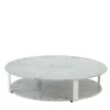 Versace Home Outdoor Coffee Tables<La Greca Large Round Super White Marble Outdoor Coffee Table