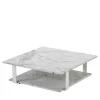 Versace Home Outdoor Coffee Tables<La Greca Super White Marble Outdoor Coffee Table