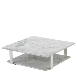 Versace Home Outdoor Coffee Tables<La Greca Super White Marble Outdoor Coffee Table