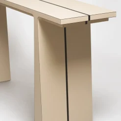 Giobagnara Consoles<La Linea Beige Leather Console