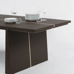Giobagnara Desk & Writing Tables<La Linea Brown Leather Desk/Dining Table