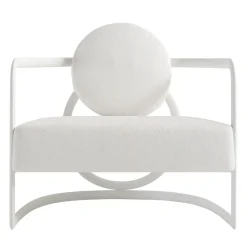 Versace Home Outdoor Coffee Tables<La Medusa Round White Soft Touch Metal Outdoor Armchair