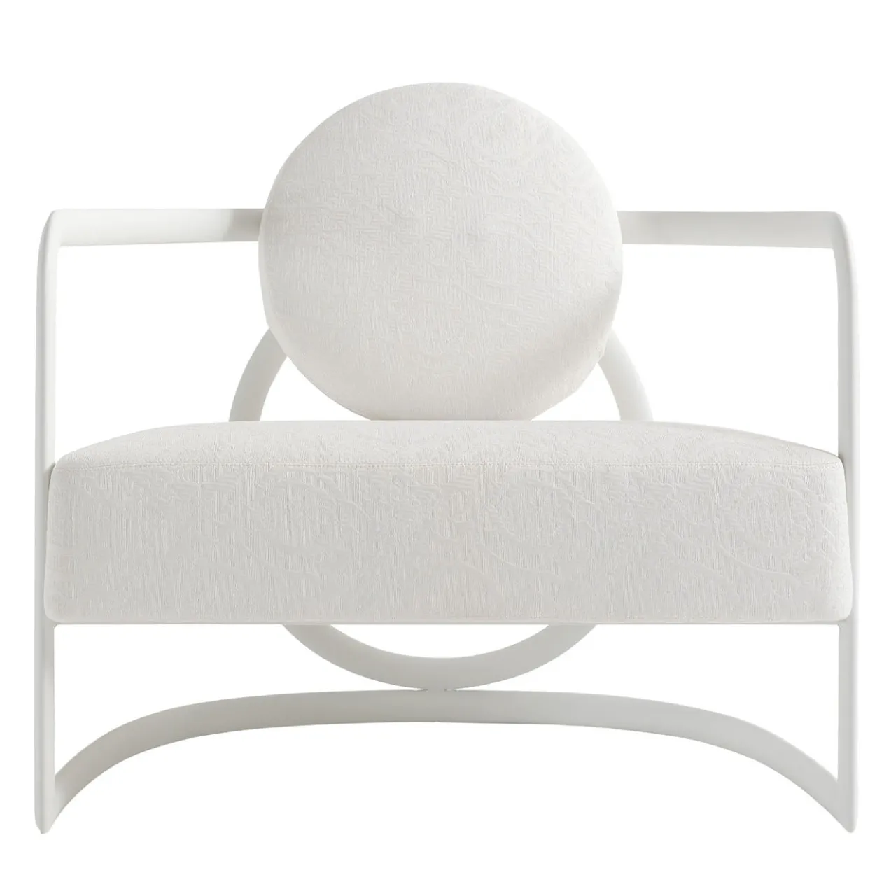 Versace Home Outdoor Coffee Tables<La Medusa Round White Soft Touch Metal Outdoor Armchair