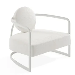 Versace Home Outdoor Coffee Tables<La Medusa Round White Soft Touch Metal Outdoor Armchair