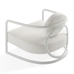 Versace Home Outdoor Coffee Tables<La Medusa Round White Soft Touch Metal Outdoor Armchair