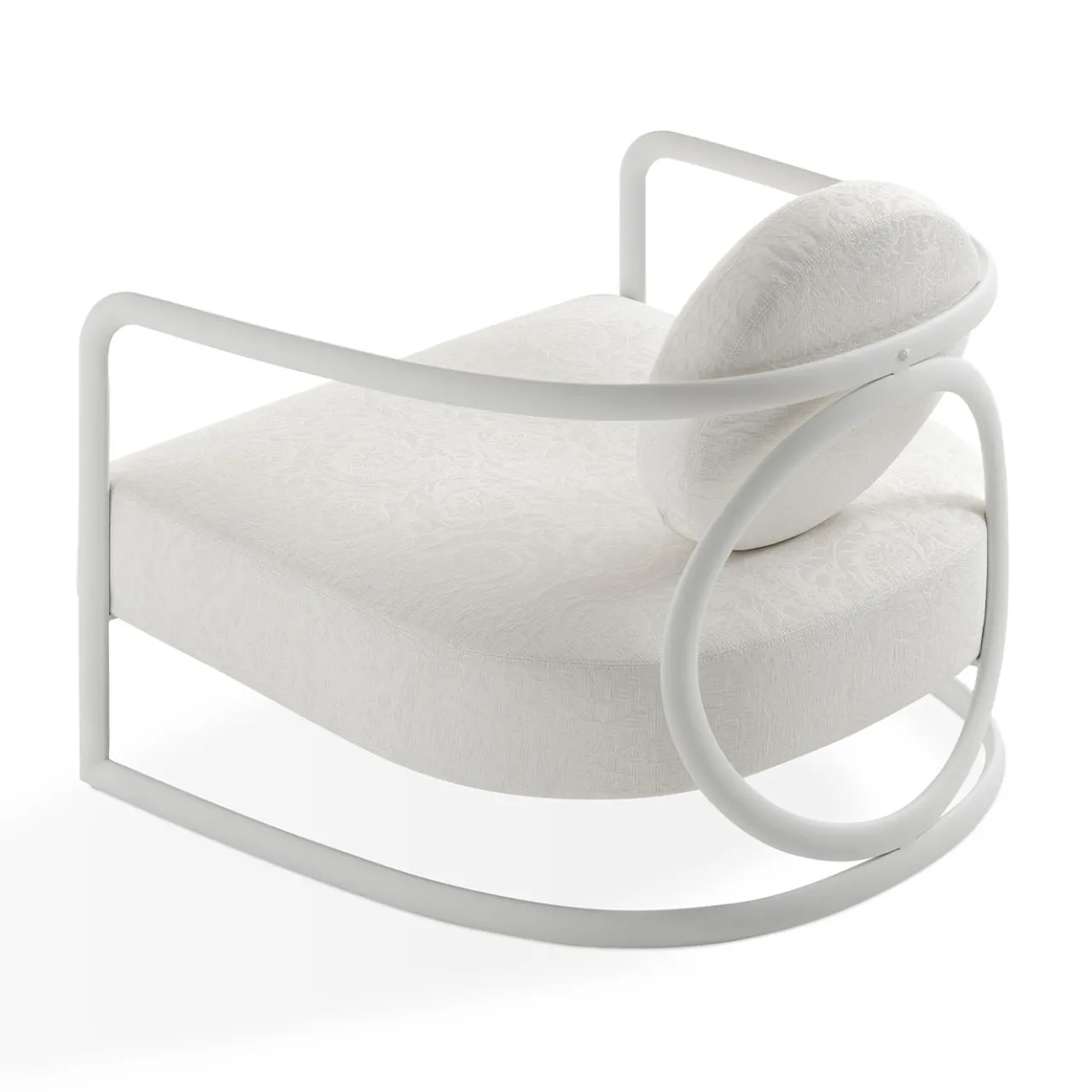 Versace Home Outdoor Coffee Tables<La Medusa Round White Soft Touch Metal Outdoor Armchair