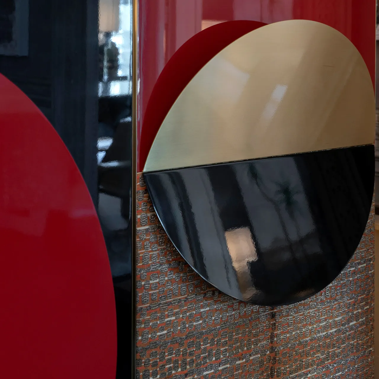 Monica Gasperini Cabinets<La Roue Black and Red Cabinet